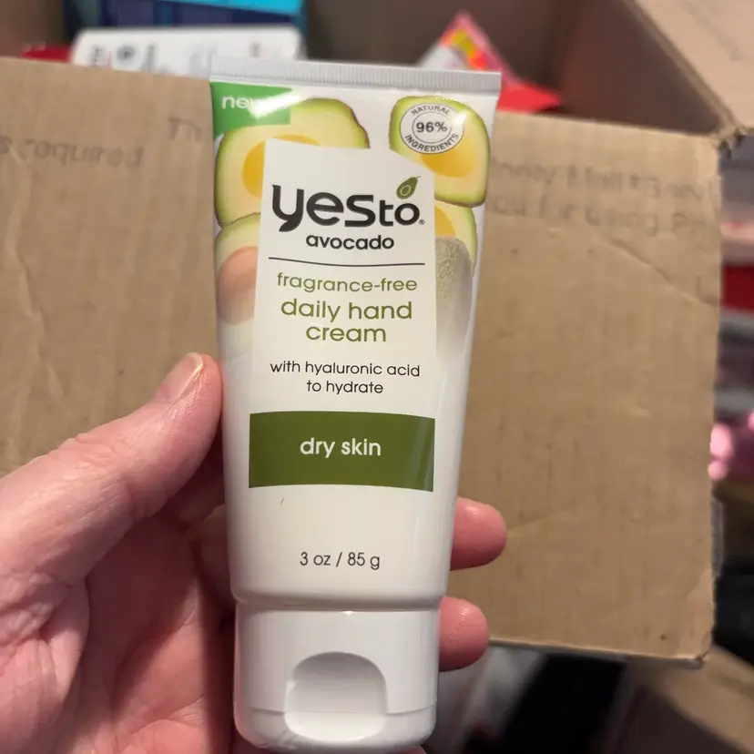 Yes, To Avocado Fragrance Free Daily Hand Cream With Hyaluronic Acid To Hydrate Skin Dry Skin 3 Ounces
