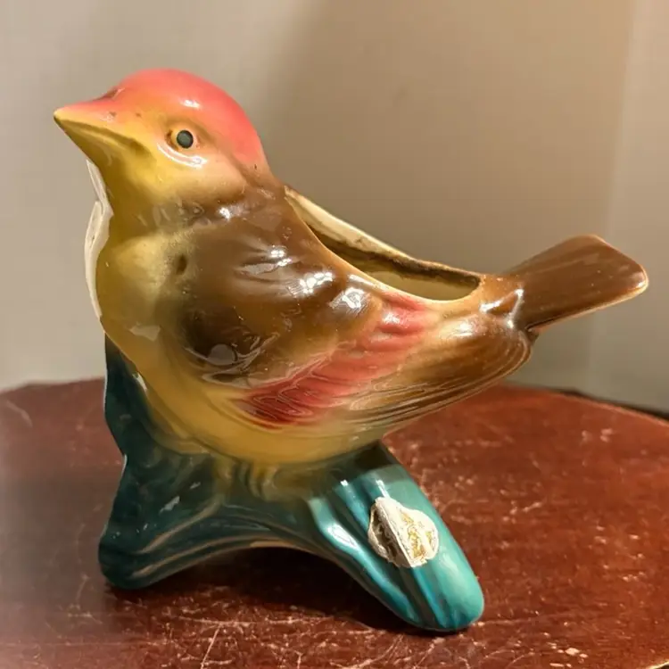 Royal Copley Kinslet Ceramic Bird Planter