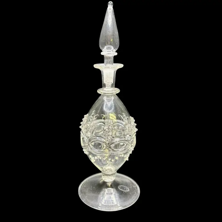 Clear Egyptian Glass Perfume Bottle 8”