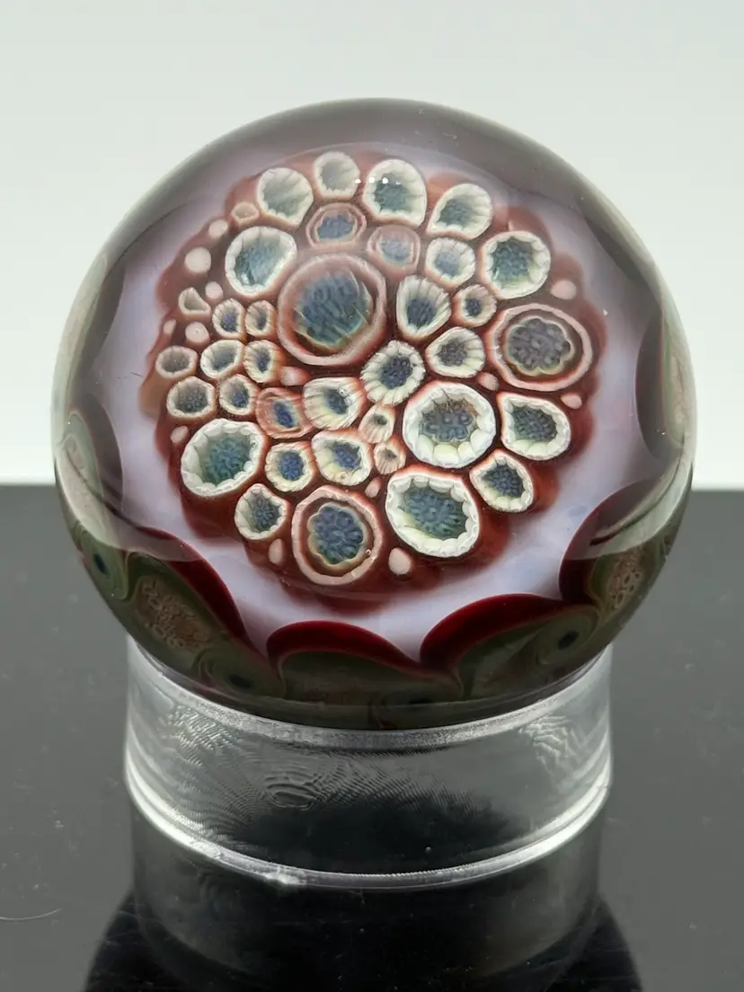 Raj Kommineni LARGE Art Glass Millefiori Marble