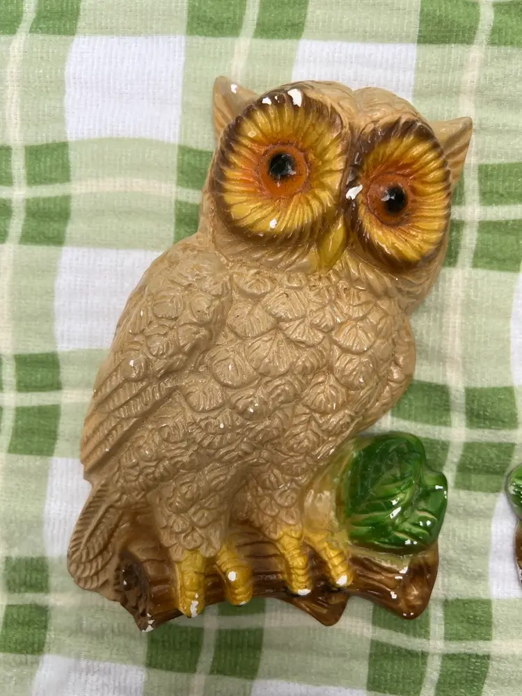 Vintage Chalk Owls