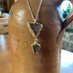 Erie Glass Artisan Made Pendant Frosted Glass Handcrafted Jewelry