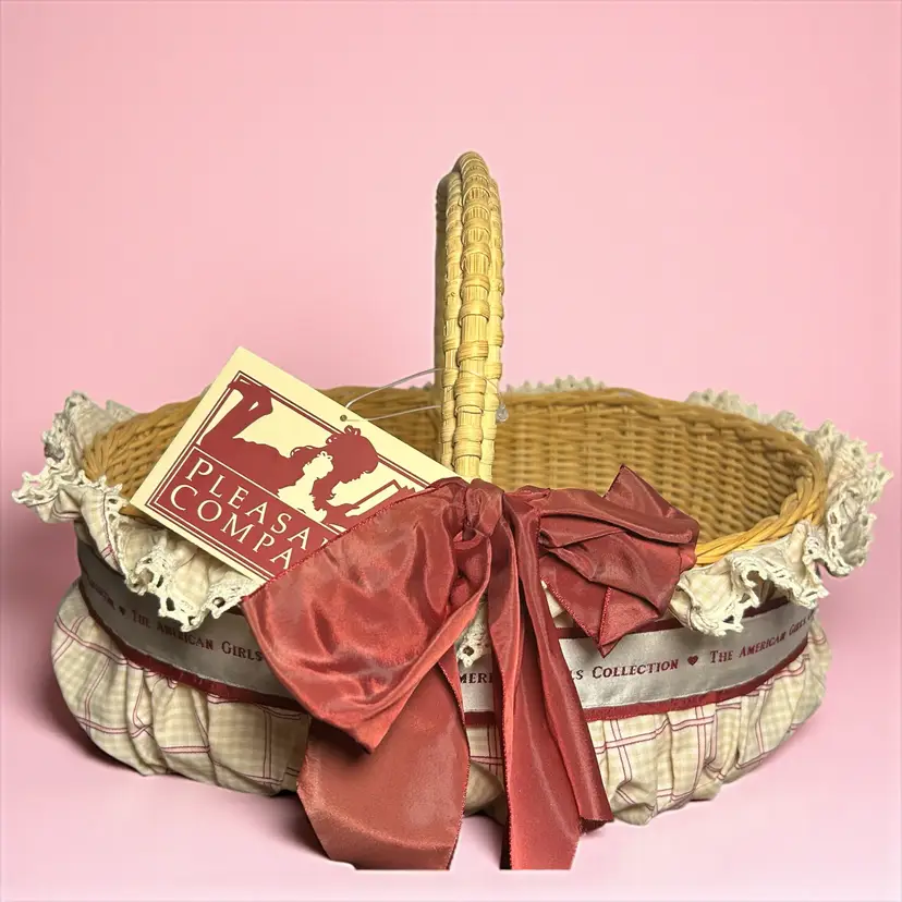 Pleasant Company Basket American Girl Collection Ribbon 10" X 13" X 12"