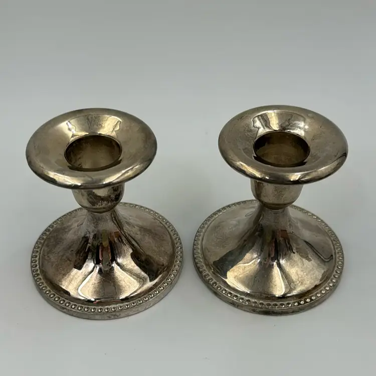 Vintage Silver Plated Candlestick Holders