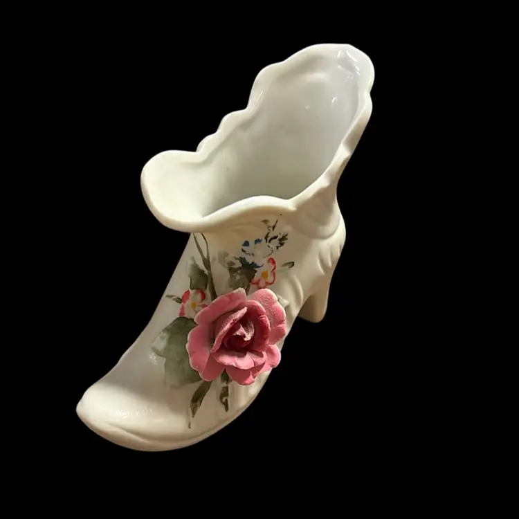 34 Vintage Shoe Pink Flowers Japan
