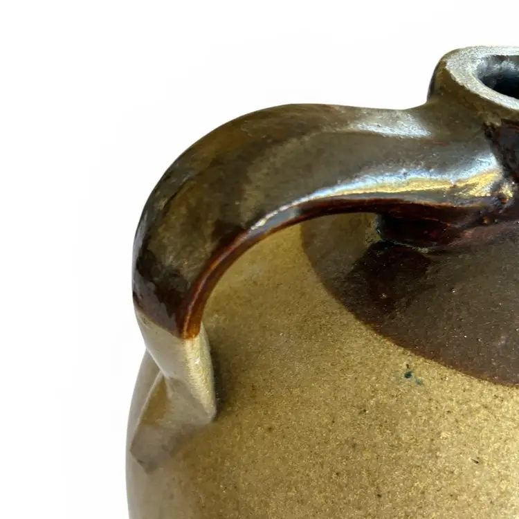 Late 19th Century American Stoneware Jug C. Persons Sons with Maker Blue Stamp