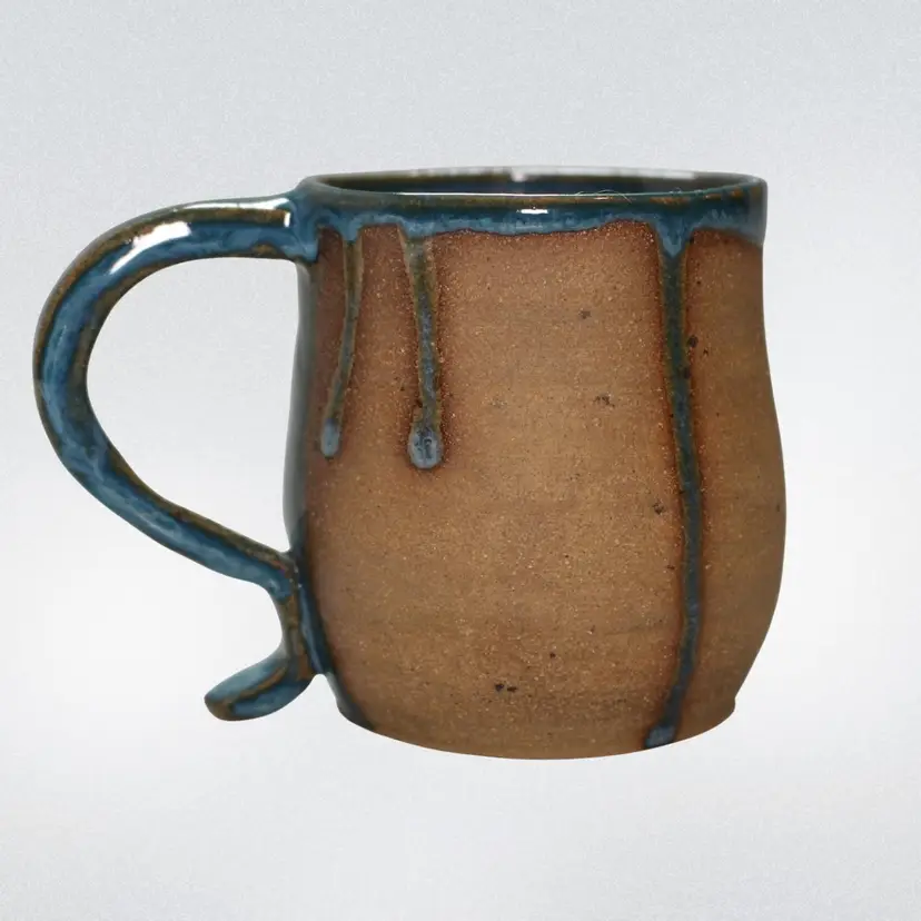 Luna's Aqua Blue Glaze Small Pottery Mug 3.25"