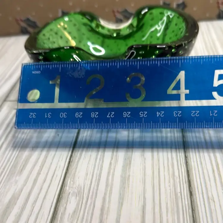 Murano Italy Green Glass Dish