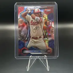 Mike Trout 2023 Bowman's Best  Los Angeles Angels Refractor Baseball Card