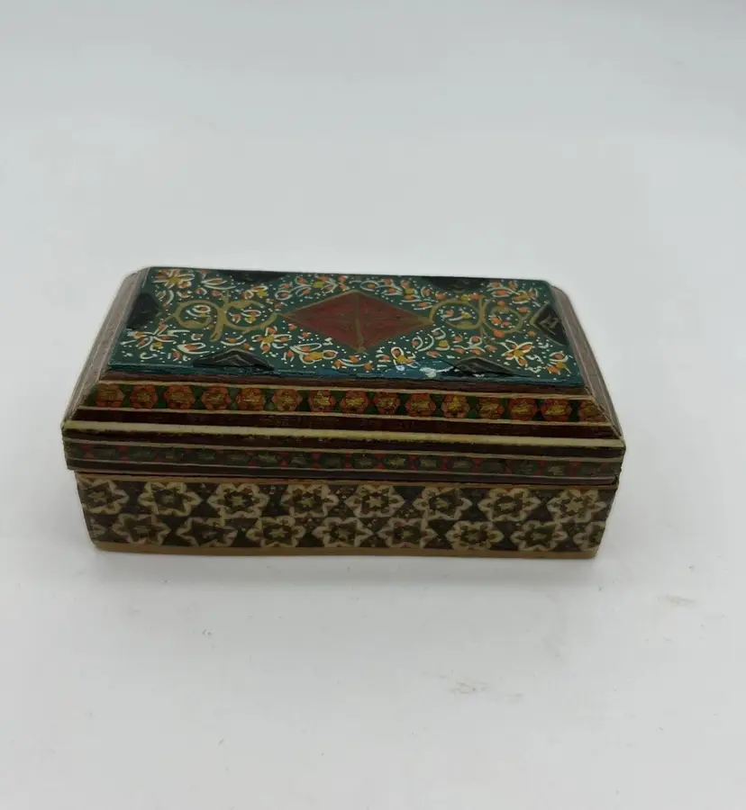 Inlaid Box, Perfect Khatam Product, Khatam Kari Wooden box, Small Jewelry Box,