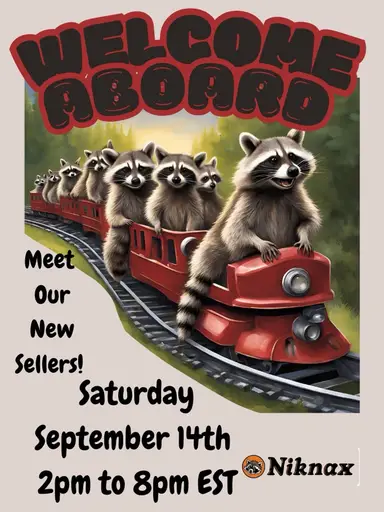 Welcome Aboard Train - My First Vintage Eclectic Treasures Sale