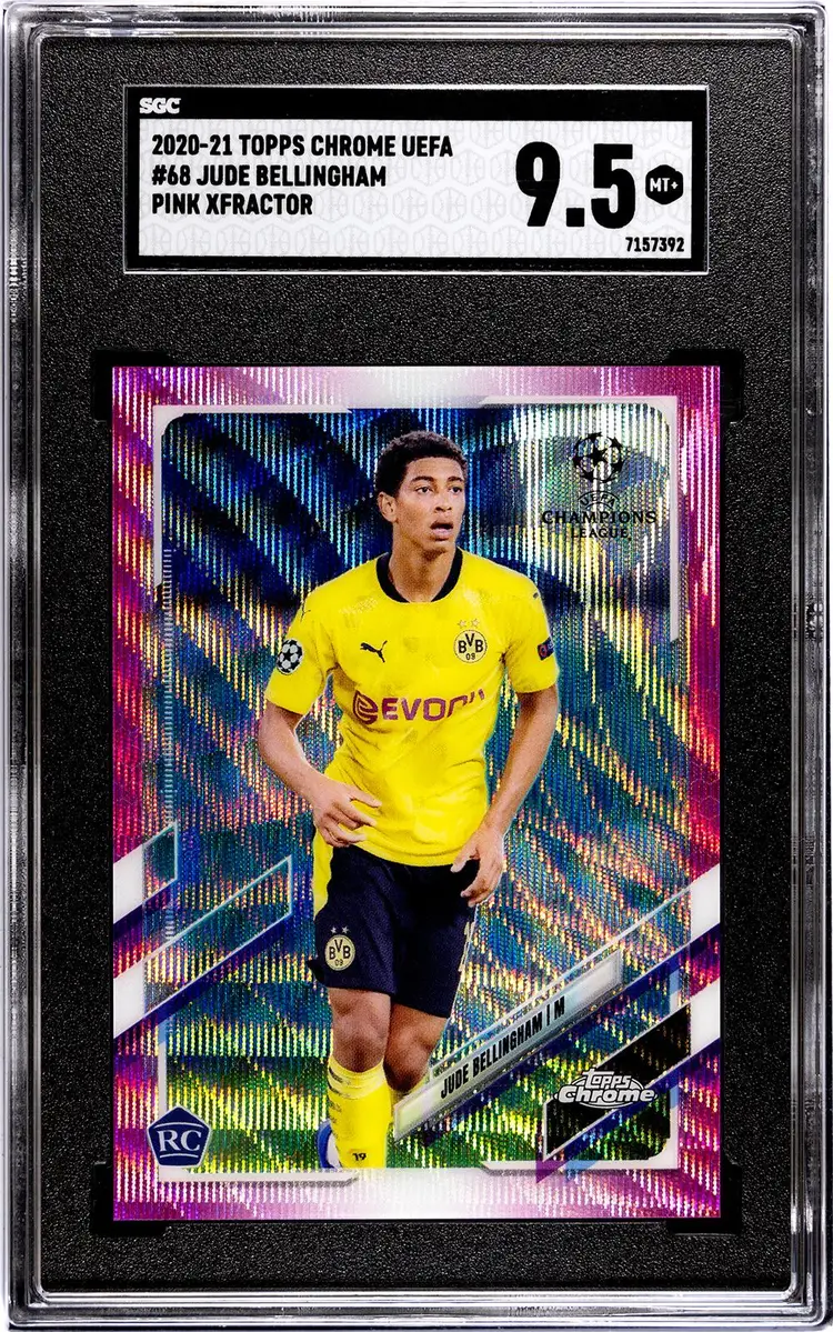 2020-21 Topps Chrome Pink Xfractor Jude Bellingham RC SGC 9.5