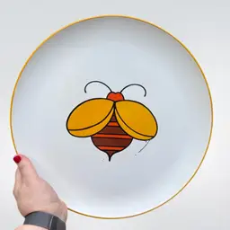 13in Vintage Japan Bumble Bee Plate Plastic