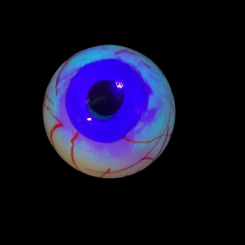 Sold Out, Dynasty Gallery, Blue Eyeball, Paperweight Glows blue