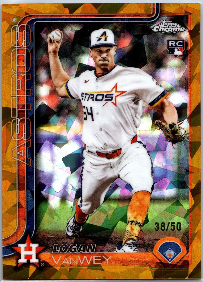 2025 Topps Chrome Update Logan VanWey #USC141 Gold Geometric Refractor /50 RC