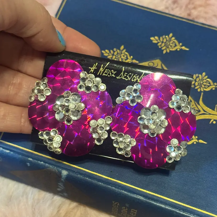 Vintage H Weisz Clip On Earrings