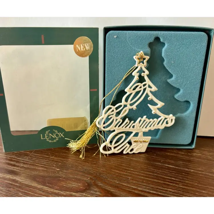 Lenox "O Christmas Tree" Porcelain Christmas tree Ornament 4”