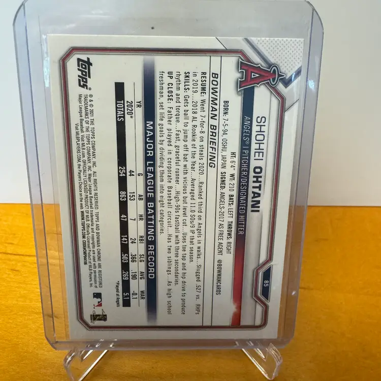 Shohei Ohtani 2021 Bowman - Los Angeles Angels