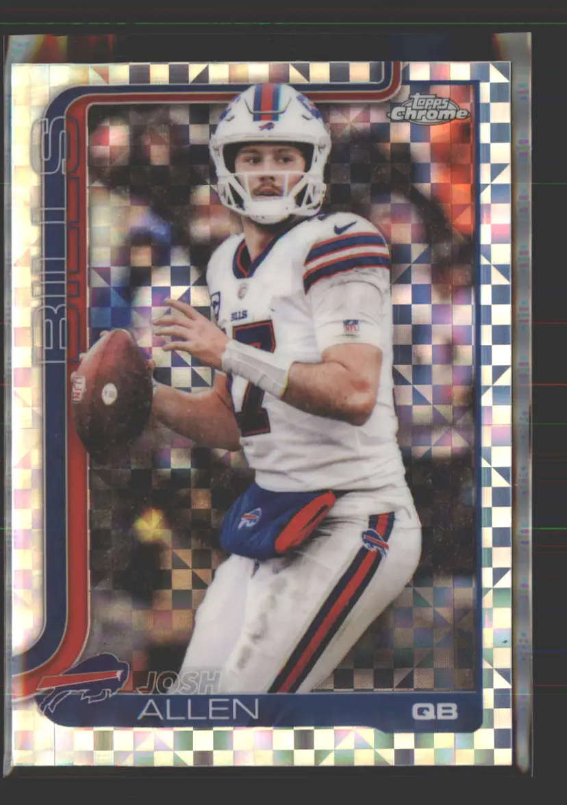 Josh Allen 2025 Topps Chrome X-Fractor #34 - (142) - Buffalo Bills