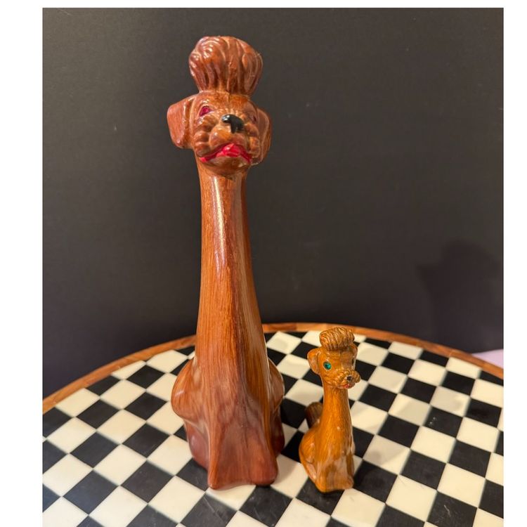 Mid-Century Long Neck, Poodle Pair