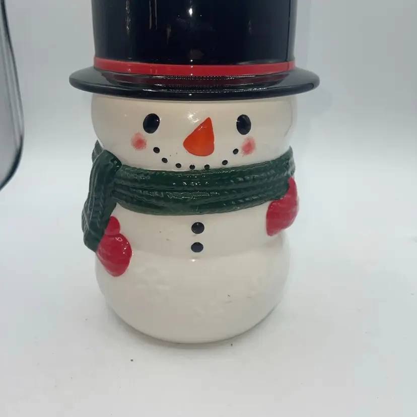 Yankee Candle SNOWMAN Large Cookie Jar, Display, 9.25”