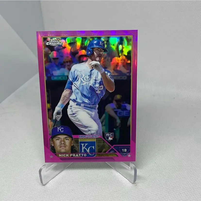 2023 topps chrome pink refractor nick pratto Rookie Kansas City Royals