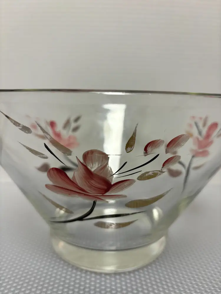Hazel Atlas Hand Painted Salad Bowl