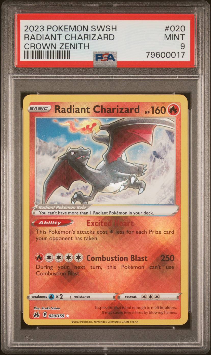 Radiant Charizard 2023 Pokemon Sword And Shield Crown Zenith Tcg 