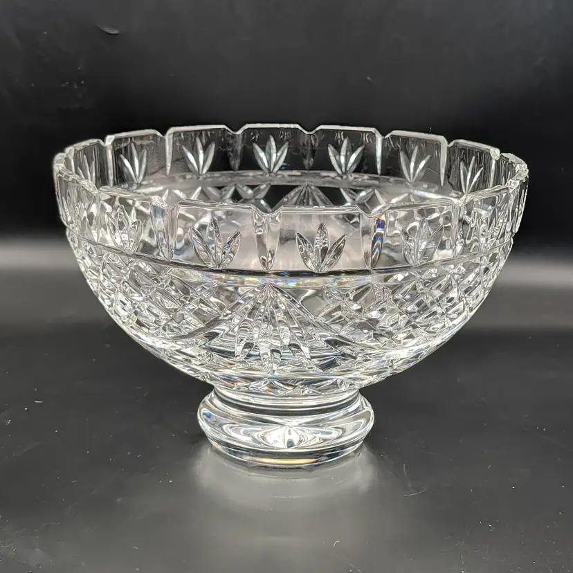 Waterford Society Penrose Pattern Crystal 8" Footed Bowl Ltd. Ed.  1996