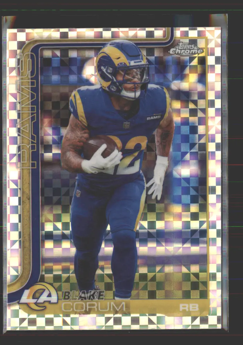 Blake Corum 2025 Topps Chrome X-Fractor #171 - (142) - Los Angeles Rams