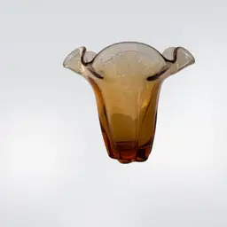 Tiffin Glassware Amber Ruffle 5” Vase