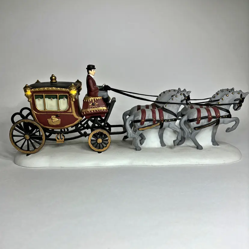 Dept 56 Royal Coach Figurine Heritage Village Collection 55786 1989 Hand Painted Vintage