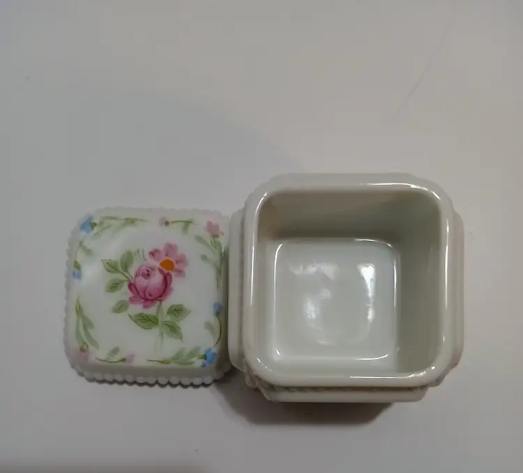 Westmoreland Milk Glass Trinket Box