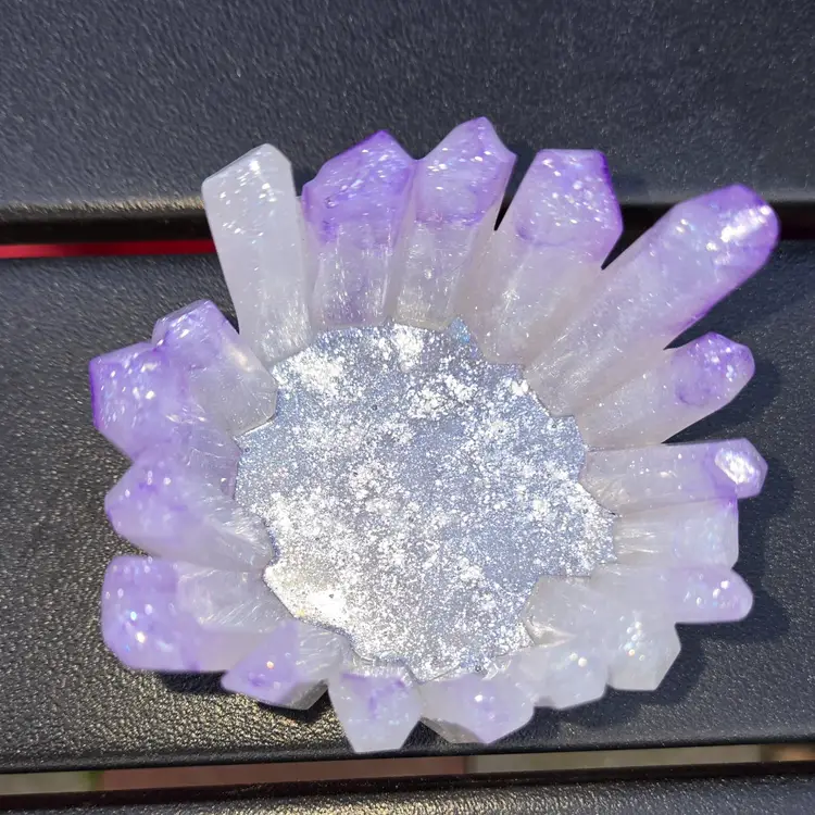 Handmade Resin Crystal Cluster Tealight Holder