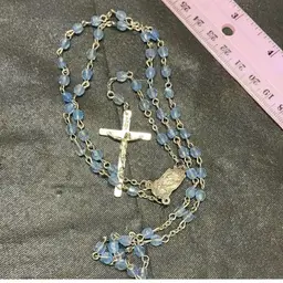 Blue Glass Rosary