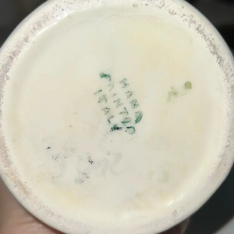 1940s Italian Barbotine Majolica Floral Porcelain Vase 7.25”