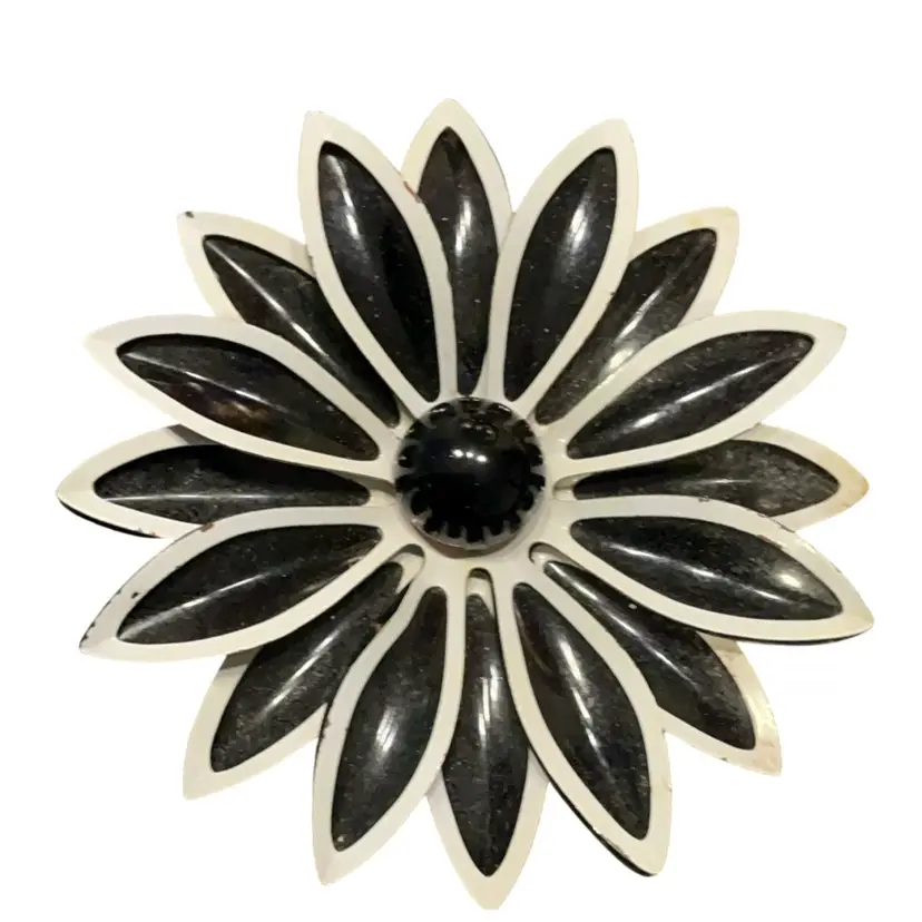 Black And White Brooch