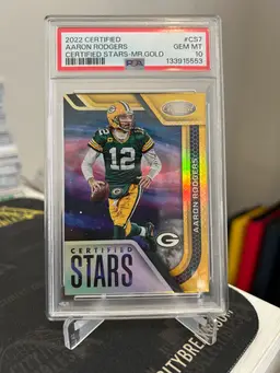 2022 Certified Aaron Rodgers Certified Stars Gold /25 PSA 10 No. CS-7 POP 2