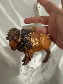 Glass Buffalo Ornament