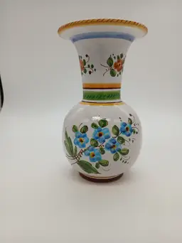 Italian Pottery Vase - Signed