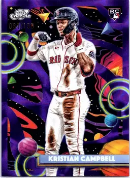 2025 Topps Chrome Cosmic Kristian Campbell #47 Purple Nebula Refractor /150