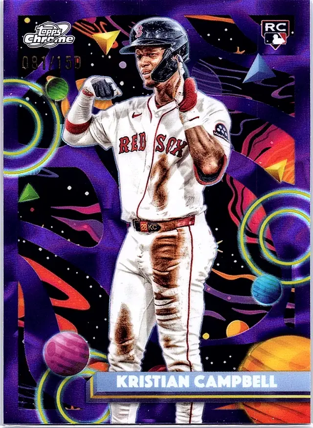2025 Topps Chrome Cosmic Kristian Campbell #47 Purple Nebula Refractor /150