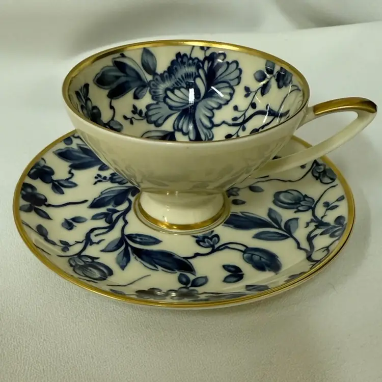 Blue Donata Alka Bavaria Tea Cup And Saucer. Germany