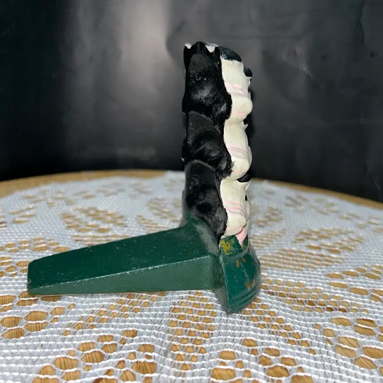 Vintage Small Cast Iron Piggy Stack Door Stop