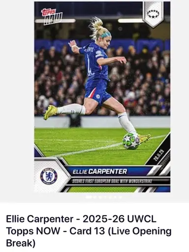 Ellie Carpenter Topps Now Opening