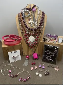 Pretty in Pink Costume Fashion Jewelry Lot Free Shipping