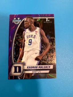 2024/25 Bowman U Chrome 1st - Khaman Maluach - Purple Lava Refractor