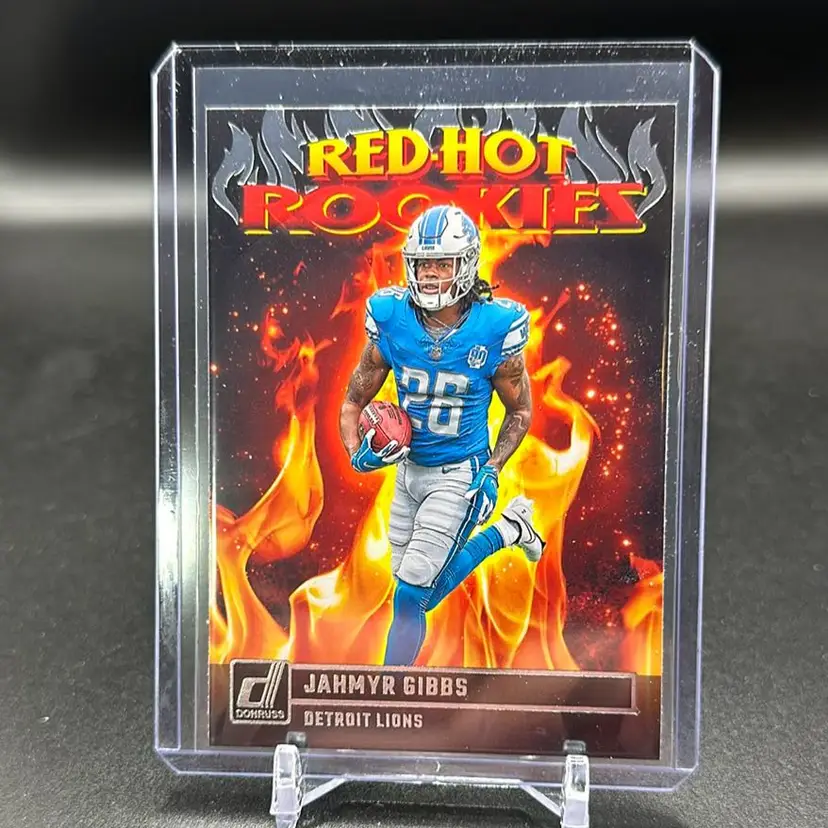Jahmyr Gibbs 2023 Donruss Red Hot Rookies Detroit Lions 