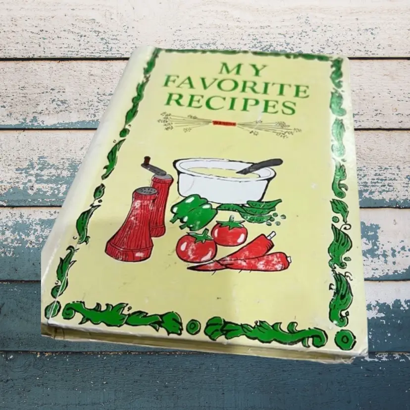 Vintage recipe mid-century modern kitchen, binder spiral holder