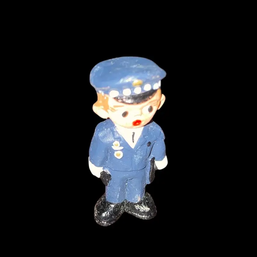 #04- 40% Off Sale-Vintage Red Clay Mud People Figurine From Mexico As Shown 2" (was $5)